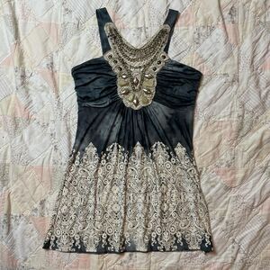 venus vintage y2k embellished hippy boho fairy grunge halter tank top medium